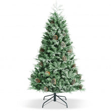 Load image into Gallery viewer, 6ft Snow Flocked Artificial Christmas Tree with 715 Glitter PE and PVC Tips
