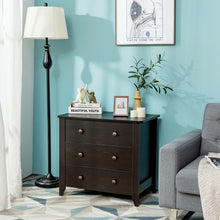 Load image into Gallery viewer, 3 Drawer Dresser Chest of Drawers Bedside Table-Espresso
