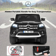 Load image into Gallery viewer, 12V 2-Seater Kids Ride On Car Licensed Mercedes Benz X Class RC with Trunk-Black
