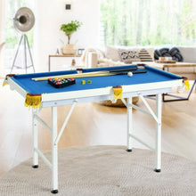 Load image into Gallery viewer, 47&quot; Folding Billiard Table Pool Game Table Includes Cues-Blue

