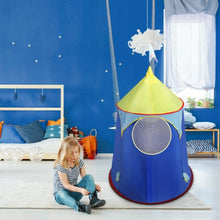 Load image into Gallery viewer, Blue Foldable Castle Kids Play Tent
