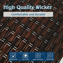 Load image into Gallery viewer, 3 Pcs Patio Wooden Frame Rattan Lounge Chaise Chair Set with Folding Table
