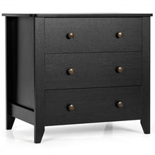 Load image into Gallery viewer, 3 Drawer Dresser Chest of Drawers Bedside Table-Black
