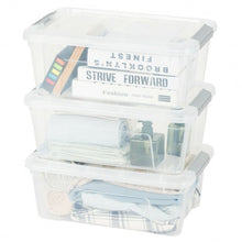 Load image into Gallery viewer, 4-Pack 13 Quart Plastic Storage Bin Box Stack Containers with Handles

