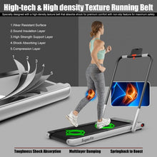 Load image into Gallery viewer, 2-in-1 Folding Treadmill with RC Bluetooth Speaker LED Display-Silver
