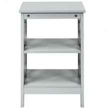 Load image into Gallery viewer, 3-tier Nightstand Sofa Side End Accent Table-Gray
