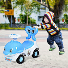 Load image into Gallery viewer, 3-in-1 Baby Walker Sliding Car Pushing Cart Toddler Ride-Blue
