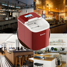 Load image into Gallery viewer, 26 lbs Countertop LCD Display Ice Maker with Ice Scoop-Red

