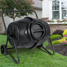 Load image into Gallery viewer, 50 Gallon Wheeled Compost Tumbler Garden Waste Bin

