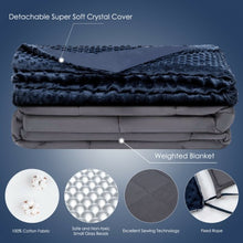 Load image into Gallery viewer, 25 lbs Weighted Blanket with Removable Soft Crystal Cover
