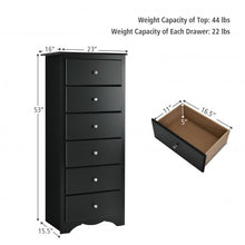 Load image into Gallery viewer, 6 Drawers Chest Dresser Clothes Storage Bedroom Furniture Cabinet-Black
