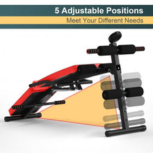 Load image into Gallery viewer, Multi-Functional Foldable Weight Bench Adjustable Sit-up Board with Monitor-Red
