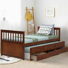 Load image into Gallery viewer, Alternative Twin Captain&#39;s Bunk Bed-Walnut

