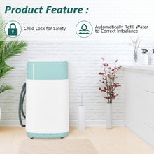 Load image into Gallery viewer, 8lbs Portable Fully Automatic Washing Machine with Drain Pump-Green
