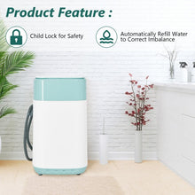 Load image into Gallery viewer, 8lbs Portable Fully Automatic Washing Machine with Drain Pump-Green
