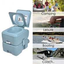 Load image into Gallery viewer, 5 Gallon 20 L Outdoor / Indoor Potty Commode Portable Flush Toilet-Green
