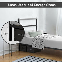 Load image into Gallery viewer, Twin/Full/Queen Size Metal Bed Platform Frame with Headboard-Twin Size
