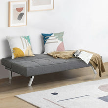 Load image into Gallery viewer, Convertible Futon Sofa Bed Adjustable Sleeper with Stainless Steel Legs
