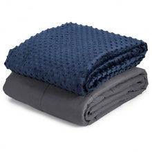 Load image into Gallery viewer, 15 lbs Weighted Blanket with Removable Soft Crystal Cover
