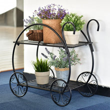Load image into Gallery viewer, Heavy Duty Metal Flower Cart Plant Stand
