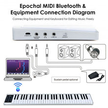 Load image into Gallery viewer, 61-key MIDI Bluetooth Portable Electronic Piano
