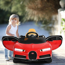 Load image into Gallery viewer, 12V Licensed Bugatti Chiron Kids Ride on Car with Storage Box and MP3-Red
