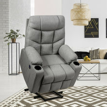 Load image into Gallery viewer, Electric Power Lift Recliner Massage Sofa-Light Gray
