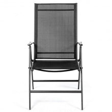 Load image into Gallery viewer, Set of 2 Adjustable Portable Patio Folding Dining Chair Recliner -Black
