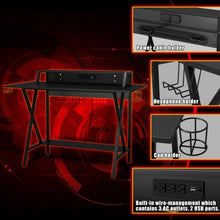 Load image into Gallery viewer, All-in-One Professional Gaming Desk with Cup &amp;  Headphone Holder
