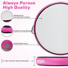 Load image into Gallery viewer, 40&quot; Inflatable Round Gymnastic Mat Tumbling Floor Mat with Electric Pump-Pink
