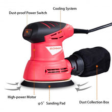 Load image into Gallery viewer, 5&quot; Palm Random Orbit Sander with Dust Collector and Sandpapers
