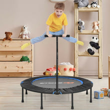 Load image into Gallery viewer, 47&quot; Folding Trampoline Fitness Exercise Rebound with Handle for Adults and Kids-Blue
