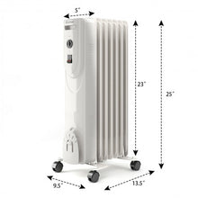 Load image into Gallery viewer, 1500W 7-Fin Portable Electric Oil Filled Radiator Heater
