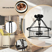Load image into Gallery viewer, 3-Light Flush Mount Ceiling Light
