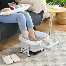 Load image into Gallery viewer, Foldable Foot Spa Bath Motorized Massager with Bubble Red Light Timer Heat-Gray
