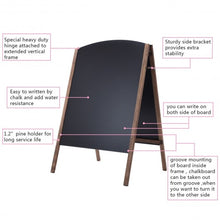 Load image into Gallery viewer, 40&quot; Wood A-Frame Sidewalk Wedding Signage Chalkboard

