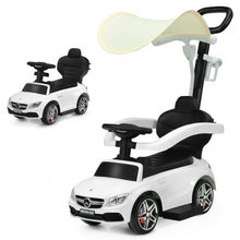 Load image into Gallery viewer, 3-in-1 Mercedes Benz Ride-on Toddler Sliding Car-White
