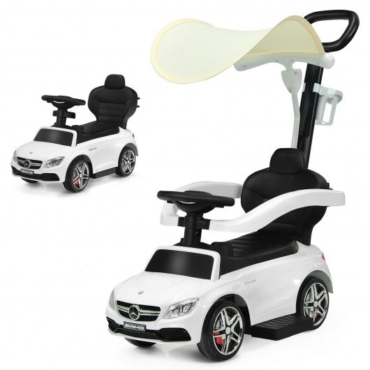 3-in-1 Mercedes Benz Ride-on Toddler Sliding Car-White