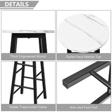 Load image into Gallery viewer, Set of 2 Pub Bistro  Dining Height Bar Stool-White
