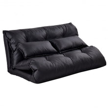 Load image into Gallery viewer, Foldable PU Leather Leisure Floor Sofa Bed w/ 2 Pillows
