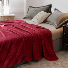 Load image into Gallery viewer, 62" x 84" Flannel Heated Electric Blanket with 10 Heating Levels-Red
