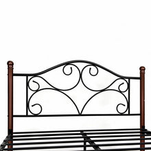 Load image into Gallery viewer, Full Size Steel Bed Frame with Stable Platform and Metal Slats-Black
