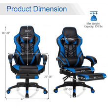 Load image into Gallery viewer, Adjustable Gaming Chair with Footrest for Home Office-Blue
