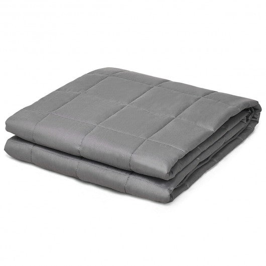 22 lbs Weighted Blankets 100% Cotton with Glass Beads-Dark Gray