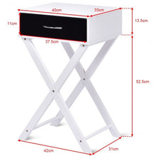 Load image into Gallery viewer, Campaign Style Modern X-Shape Accent Side End Table
