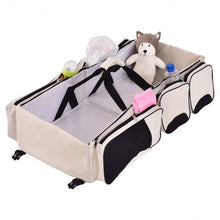 Load image into Gallery viewer, 3 in 1 Portable Infant Bassinet Diaper Bag Beige
