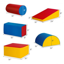 Load image into Gallery viewer, 5-Piece Set Climb Activity Play Safe Foam Blocks-Red
