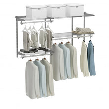 Load image into Gallery viewer, Custom Closet Organizer Kit 3 to 5 ft Wall-Mounted Closet System with Hang Rod
