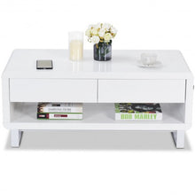 Load image into Gallery viewer, Bluetooth Speakers Drawer LED Light Modern Coffee Table
