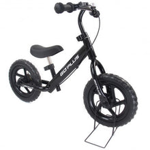 Load image into Gallery viewer, 12&quot; Four Colors Kids Balance Bike Scooter with Brakes and Bell-Black
